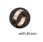 Trendy Stainless Steel Rose Gold Color Love Ring for Women Men Couple CZ Crystal Rings Luxury Brand Jewelry Wedding Gift