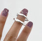 VENTFILLE 925 Sterling Silver Rings New Fashion Party Jewelry Vintage Charm Double Layer Geometric Nail Design Accessories Gifts