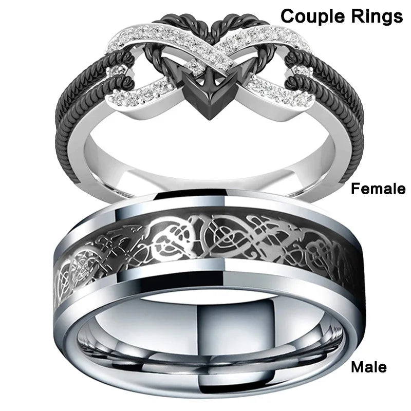 Classic Stainless Steel Women Men‘s Rings Couples Jewelry Accessories  Size 5-13