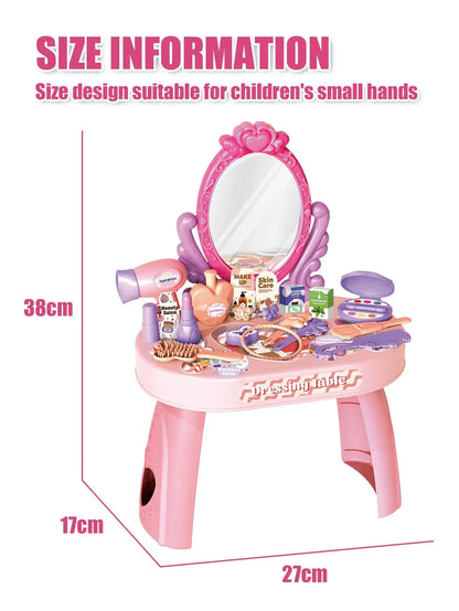 30pcs Kids dressing table toy girl simulation home makeup and makeup jewelry box 3-4 5-6 years old baby birthday gift