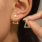 Retro Minimalist Geometric Square Detachable Triangles Stud Earrings for Women Fashion Jewelry Accessories Party Gifts