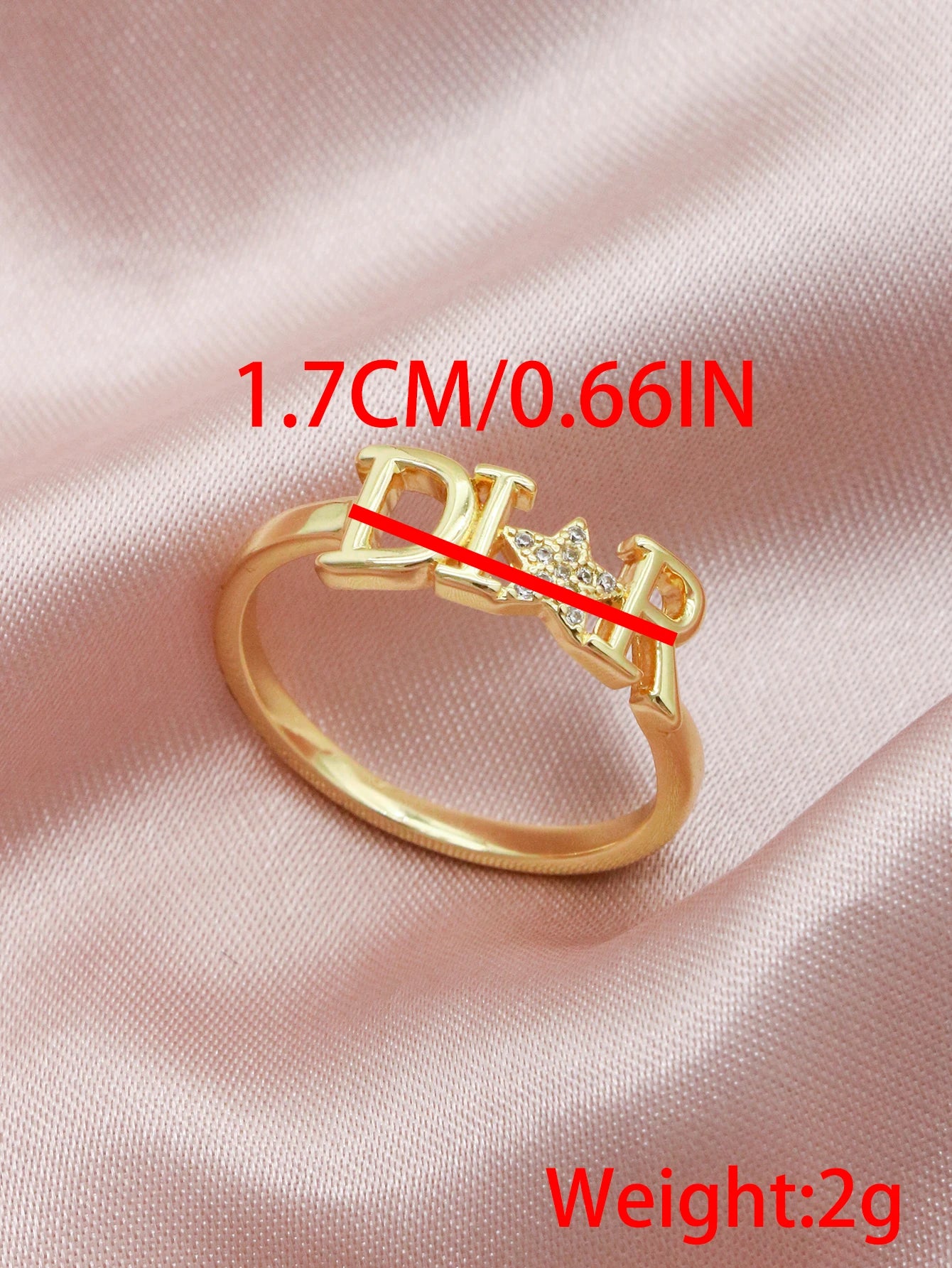 1Pc New Zircon Letter D Ring for Women Girl Trendy Stainless Steel Star Rings Wedding Party Jewelry Accessories nuevo en anillos