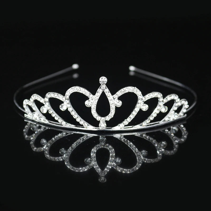 Beautiful Cute Kid Princess Tiaras and Crowns Crystal Headband Bridal Crown Wedding Party Hair Accessories Girls Fashion Jewelry