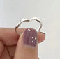 VENTFILLE 925 Sterling Silver Irregular Water Droplets Cross Ring Female Simple Retro Style Handmade Jewelry