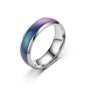 6MM Changing Color Stainless Steel Rings For Women Mood Emotion Feeling Temperature Ring Men Couples Fashion Jewelry Gift