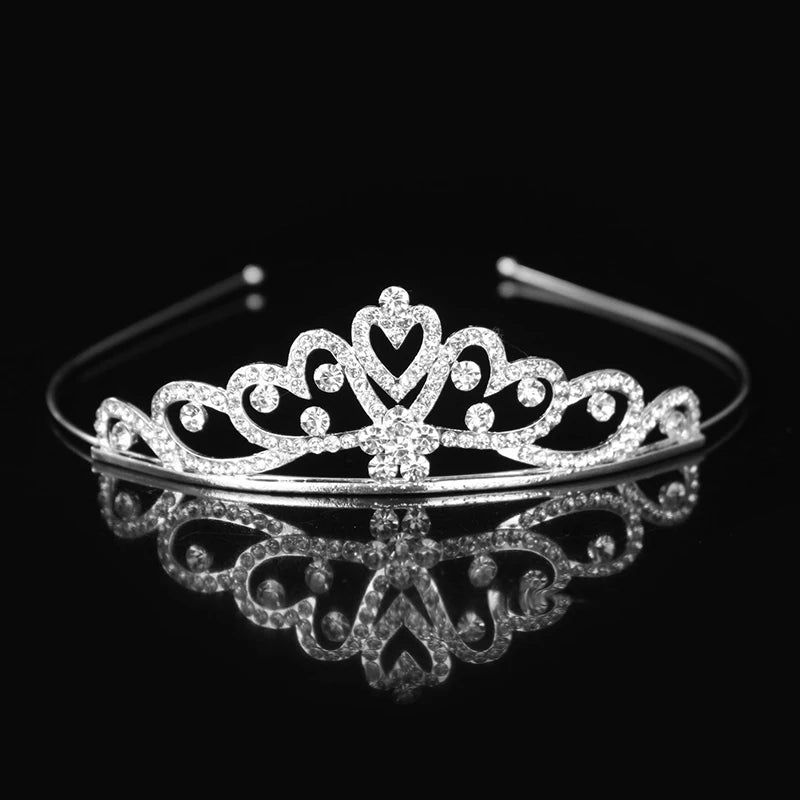 Beautiful Cute Kid Princess Tiaras and Crowns Crystal Headband Bridal Crown Wedding Party Hair Accessories Girls Fashion Jewelry