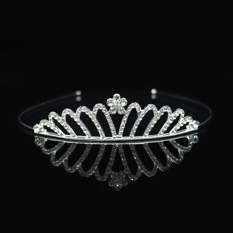 Beautiful Cute Kid Princess Tiaras and Crowns Crystal Headband Bridal Crown Wedding Party Hair Accessories Girls Fashion Jewelry