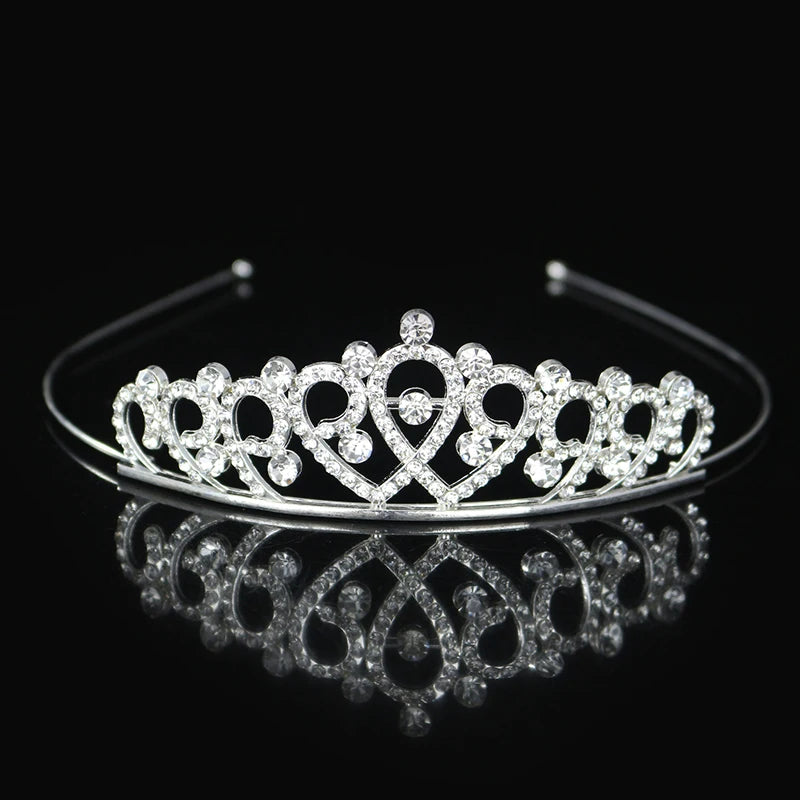 Beautiful Cute Kid Princess Tiaras and Crowns Crystal Headband Bridal Crown Wedding Party Hair Accessories Girls Fashion Jewelry