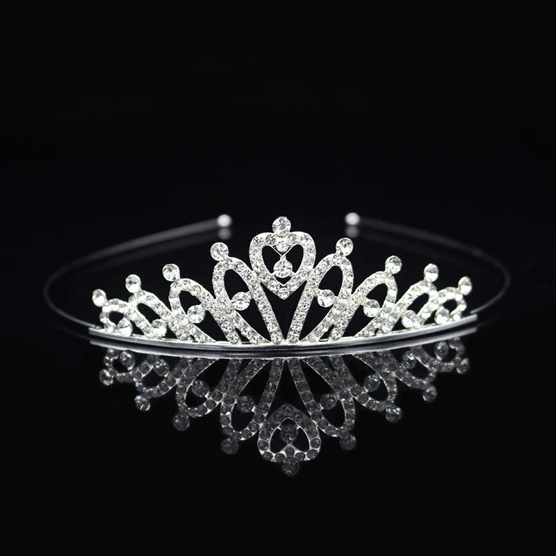 Beautiful Cute Kid Princess Tiaras and Crowns Crystal Headband Bridal Crown Wedding Party Hair Accessories Girls Fashion Jewelry