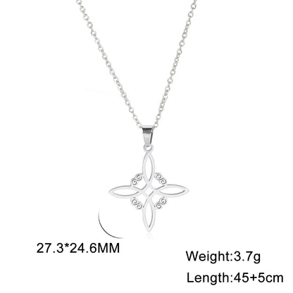 Skyrim Wicca Witchcraft Witch Knot Necklace Stainless Steel Choker Necklaces Vintage Amulet Supernatural Jewelry Gift for Women