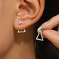 Retro Minimalist Geometric Square Detachable Triangles Stud Earrings for Women Fashion Jewelry Accessories Party Gifts