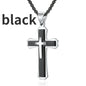 Creative Men Double-layer Stainless Steel Cross Necklace Hip Hop Necklace for Men Stainless Steel Jewelry Halloween Party Gift