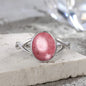 925 Sterling Silver Round Moonstone Gemstone Ladies Ring Birthstone Exquisite Ring Gift for Her