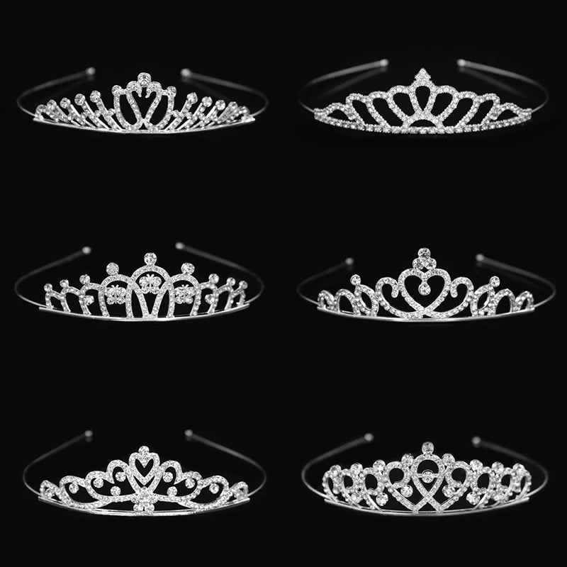 Beautiful Cute Kid Princess Tiaras and Crowns Crystal Headband Bridal Crown Wedding Party Hair Accessories Girls Fashion Jewelry