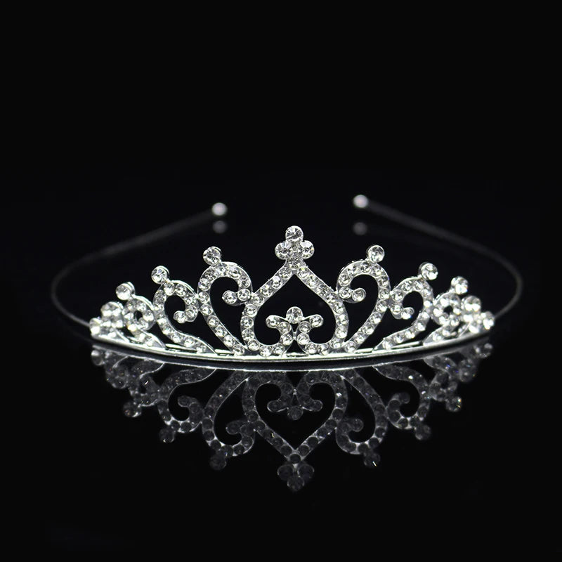 Beautiful Cute Kid Princess Tiaras and Crowns Crystal Headband Bridal Crown Wedding Party Hair Accessories Girls Fashion Jewelry