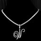 New Cursive Letters Cubic Zirconia Chain Intial Name Necklace Hip Hop Jewelry Gold Silver Color CZ 26 Alphabet Pendant Necklaces