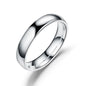 Simple 4mm 6mm Titanium Ring Women Men Prevent Allergy High Polished Wedding Rings Stainless Steel Couple Finger Jewelry Gifts