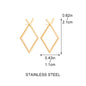 Retro Minimalist Geometric Square Detachable Triangles Stud Earrings for Women Fashion Jewelry Accessories Party Gifts