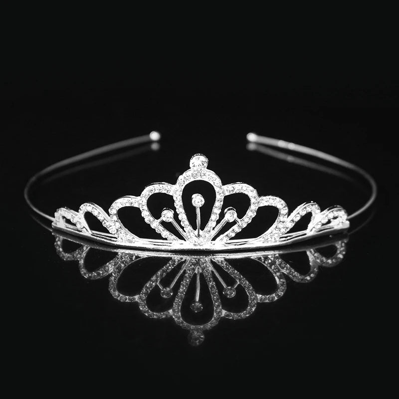 Beautiful Cute Kid Princess Tiaras and Crowns Crystal Headband Bridal Crown Wedding Party Hair Accessories Girls Fashion Jewelry