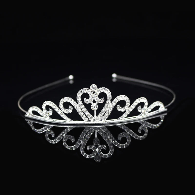 Beautiful Cute Kid Princess Tiaras and Crowns Crystal Headband Bridal Crown Wedding Party Hair Accessories Girls Fashion Jewelry