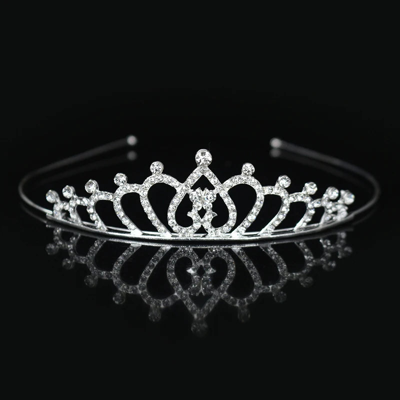 Beautiful Cute Kid Princess Tiaras and Crowns Crystal Headband Bridal Crown Wedding Party Hair Accessories Girls Fashion Jewelry