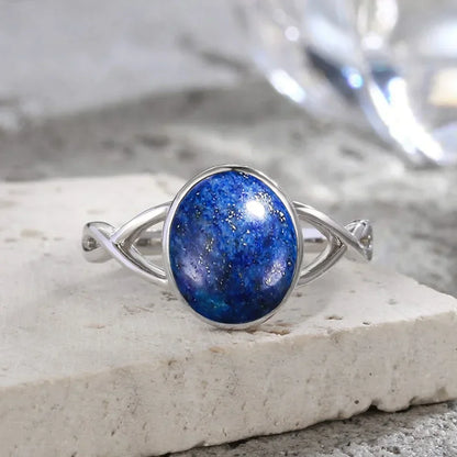 925 Sterling Silver Round Moonstone Gemstone Ladies Ring Birthstone Exquisite Ring Gift for Her