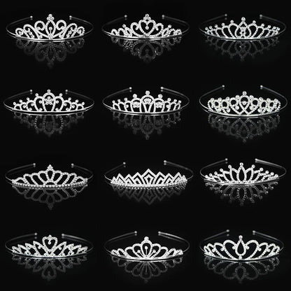 Beautiful Cute Kid Princess Tiaras and Crowns Crystal Headband Bridal Crown Wedding Party Hair Accessories Girls Fashion Jewelry