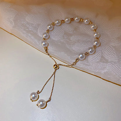 Elegant Pearl Bracelet Baroque Simulated Pearl Women Bracelet Bangles Ladies Fashion Charm Jewelry For Birthday Party Gifts