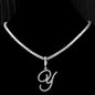 New Cursive Letters Cubic Zirconia Chain Intial Name Necklace Hip Hop Jewelry Gold Silver Color CZ 26 Alphabet Pendant Necklaces