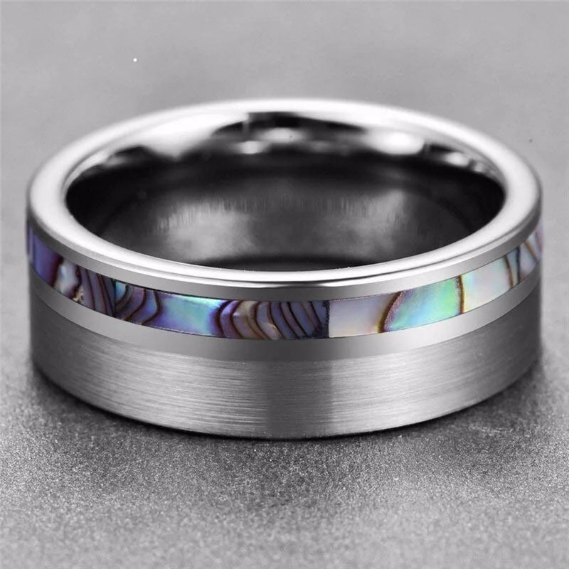 High Quality Silver Color Tungsten Carbide Ring Men's and Women's Matte Wedding Ring High-polished Steel Color Comfortable Fit