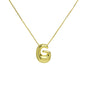 Creative A-Z Balloon Bubble Letter pendant Neckalce for Women 18k Gold Plated Chunky Initial Necklaces Jewelry Birthday Gift