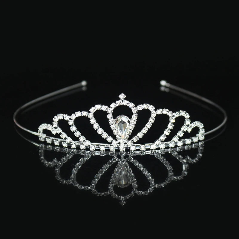 Beautiful Cute Kid Princess Tiaras and Crowns Crystal Headband Bridal Crown Wedding Party Hair Accessories Girls Fashion Jewelry