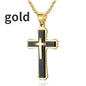 Creative Men Double-layer Stainless Steel Cross Necklace Hip Hop Necklace for Men Stainless Steel Jewelry Halloween Party Gift