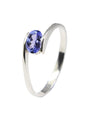 100% Natural Amethyst Ring 0.4ct 4mm*6mm Amethyst 925 Silver Jewelry Simple Silver Gemstone Ring February Birthstone